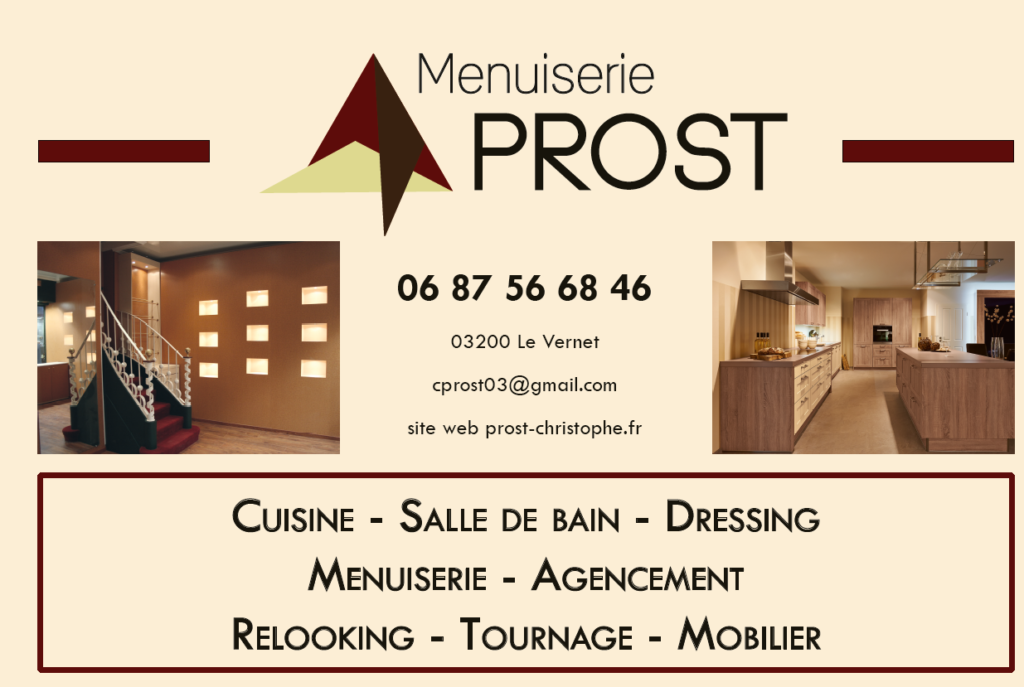 Carte de visite Menuiserie Prost