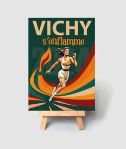 Carte postale Vichy s'enflamme