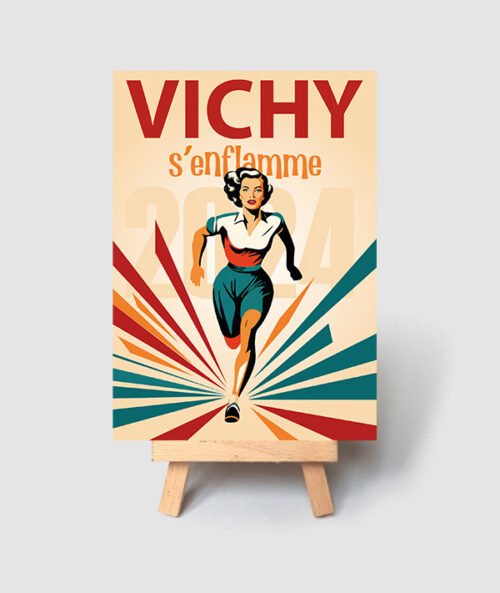 Carte postale Vichy flamme