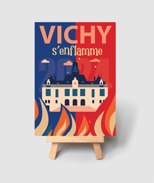 Carte postale Vichy flamme