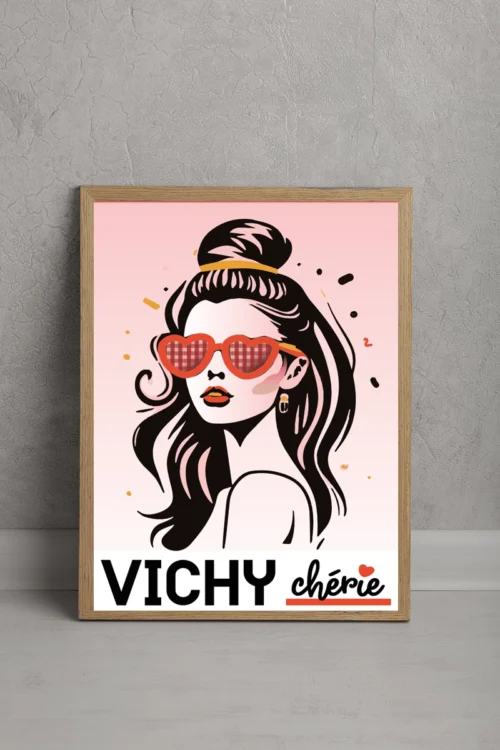 affiche vichy chérie pink lady